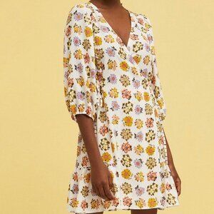 New ottodame Criss-cross mini wrap dress floral size 4